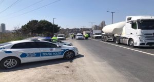 Emniyet şeridini ihlal eden sürücü drone ile yakalandı